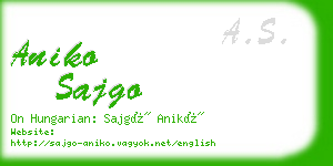 aniko sajgo business card